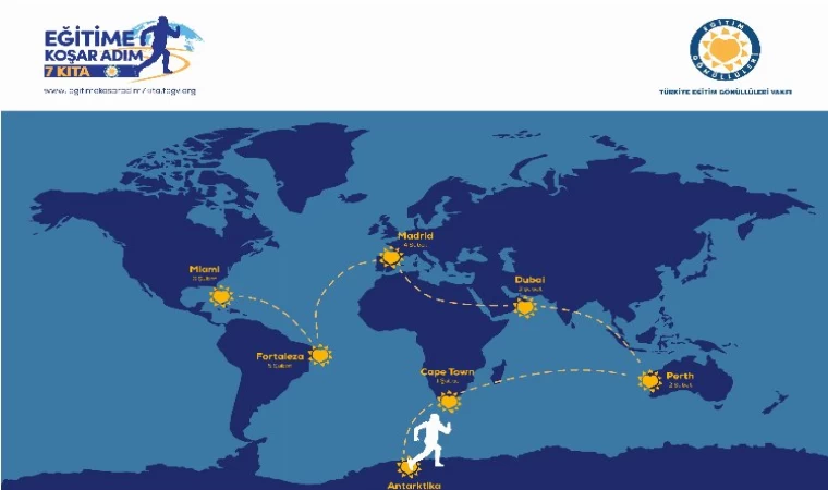 TEGV için 7 günde 7 kıtada 7 maraton koşacak