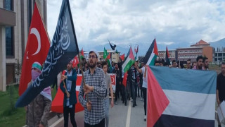 Erzincanda Filistine destek yürüyüşü yapıldı